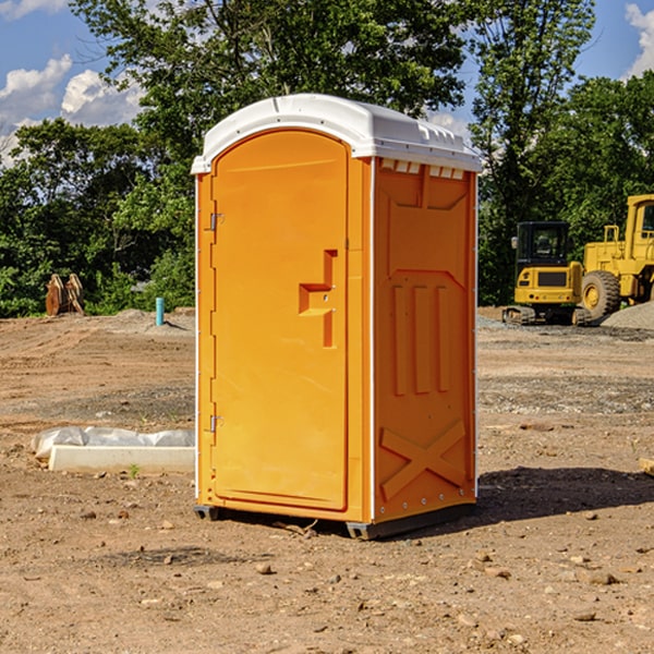 how often are the portable toilets cleaned and serviced during a rental period in Twin Lake Michigan